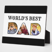 Werelds beste vader citaat foto collage vaders dag fotoplaat (Zijkant)