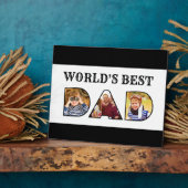 Werelds beste vader citaat foto collage vaders dag fotoplaat (Zijkant)