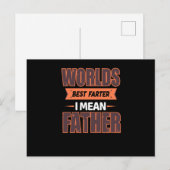 Werelds beste vader ik bedoel vader - Grootste pap Briefkaart (Voorkant / Achterkant)
