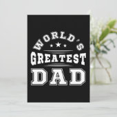 Werelds Beste Vader Typografie Vaderdag Cadeau Kaart (Staand voorkant)