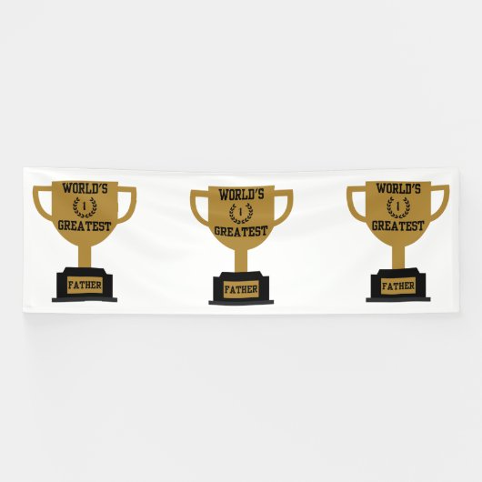 Werelds Beste Vaderdag 4x12 Vinyl Banner (Horizontaal)