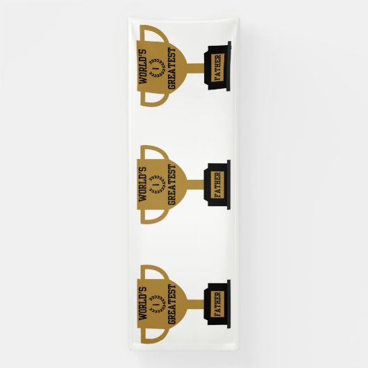 Werelds Beste Vaderdag 4x12 Vinyl Banner (Verticaal)