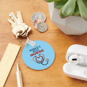 Werelds Beste Verpleegster Cadeau Cute Stetho Sleutelhanger