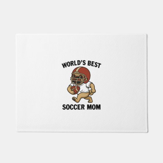 WERELDS BESTE VOETBALMAM - PUG SPELER DEURMAT (Voorkant)