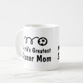 Werelds Beste Voetbalmoeder Koffiemok Cadeau (Voorkant links)