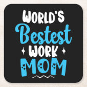 Werelds beste werk moeder geschenken voor de beste kartonnen onderzetters (Voorkant)
