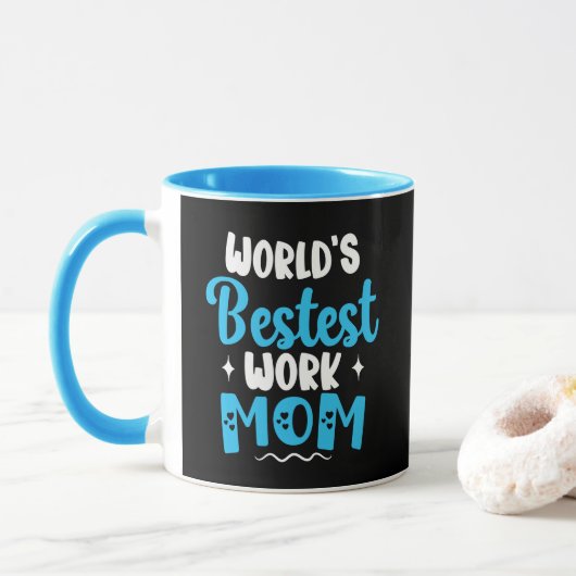 Werelds beste werk moeder geschenken voor de beste mok (Met donut)