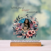 “Werelds Beste Zus” gepersonaliseerd Acryl Bord (Neutraal)