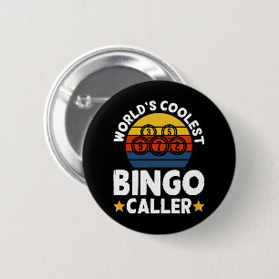 Werelds Coolste Bingo Oproeper Ronde Button 5,7 Cm