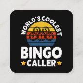 Werelds Coolste Bingo Oproeper Vierkante Visitekaartje (Achterkant)