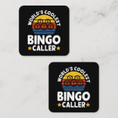 Werelds Coolste Bingo Oproeper Vierkante Visitekaartje (Voorkant / Achterkant)