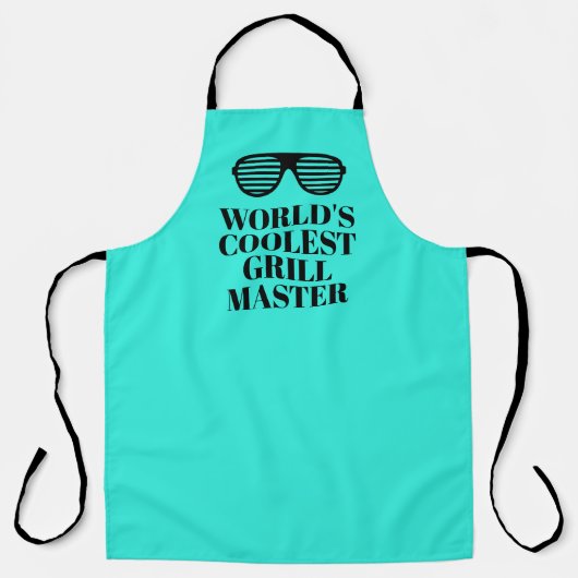 Werelds Coolste Grill Meester leuke BBQ schort voo (Voorkant)