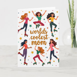 Werelds coolste moeder roller skate kaart