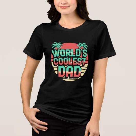 Werelds Coolste Papa Retro Vintage T-Shirt (Voorkant)