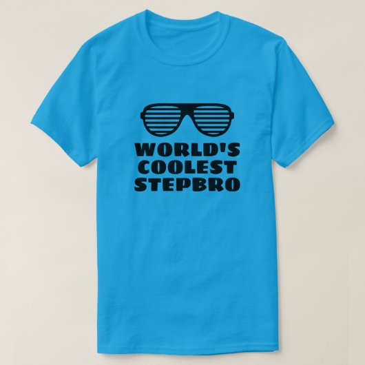 Werelds coolste stiefbroer grappig T-shirt voor br (Design voorkant)