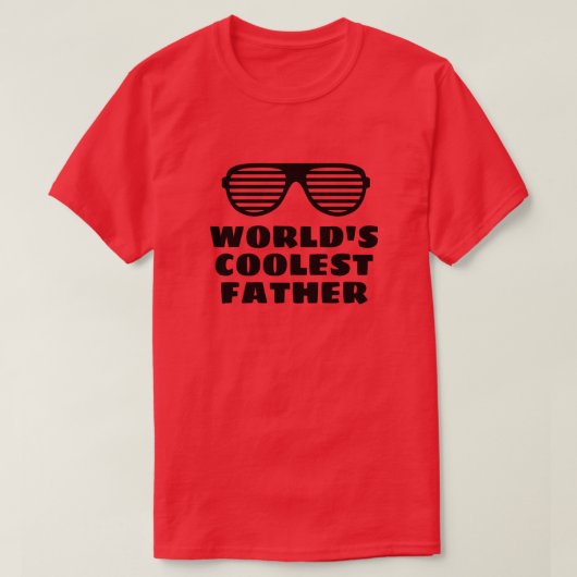 Werelds coolste vader grappige rode t-shirt voor v (Design voorkant)