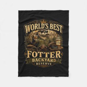 Werelds fotter grappige otter achtertuin vader gra fleece deken