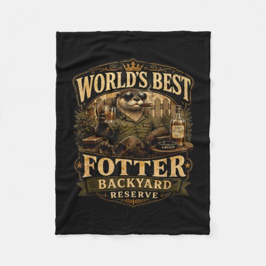 Werelds fotter grappige otter achtertuin vader gra fleece deken (Voorkant)