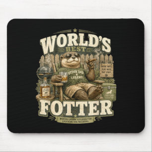 Werelds fotter otter papa legende humor woordgrap muismat