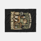 Werelds fotter veranda modus grappige otter vader fleece deken (Voorkant (Horizontaal))