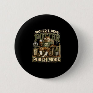 Werelds fotter veranda modus grappige otter vader  ronde button 5,7 cm