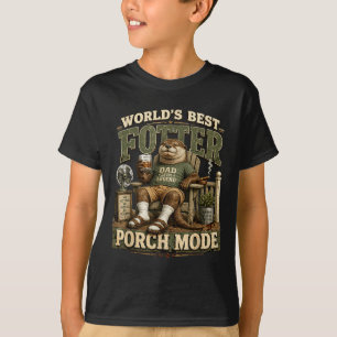 Werelds fotter veranda modus grappige otter vader t-shirt