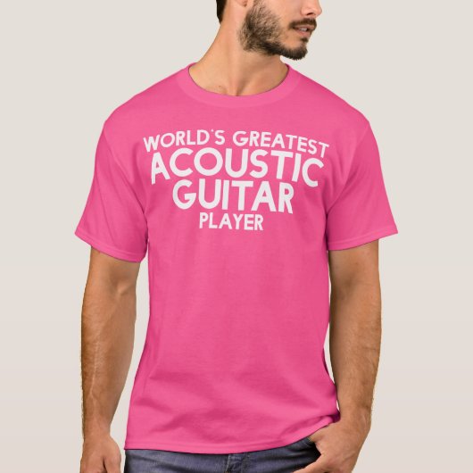 Werelds grootste akoestische gitaarspeler - instru t-shirt (Voorkant)
