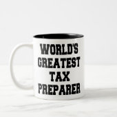 Werelds grootste belastingbereider tweekleurige koffiemok (Links)