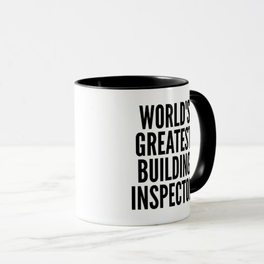 Werelds grootste bouwinspecteur mok (Voorkant rechts)
