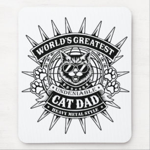 Werelds grootste heavy metal kat vader muismat