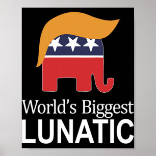 Werelds Grootste Krankzinnige - Anti Trump - Poster