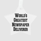 Werelds grootste krantenbezorger Ornament (achterkant)