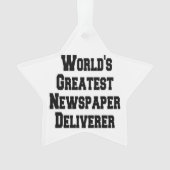 Werelds grootste krantenbezorger Ornament (voorkant)