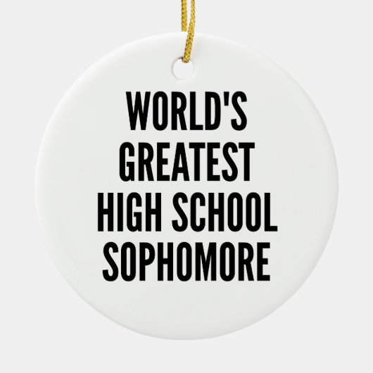 Werelds grootste middelbare school tweedejaars keramisch ornament (Voorkant)