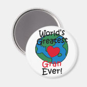 Werelds Grootste Oma Hart Magneet (Voorkant / Achterkant)