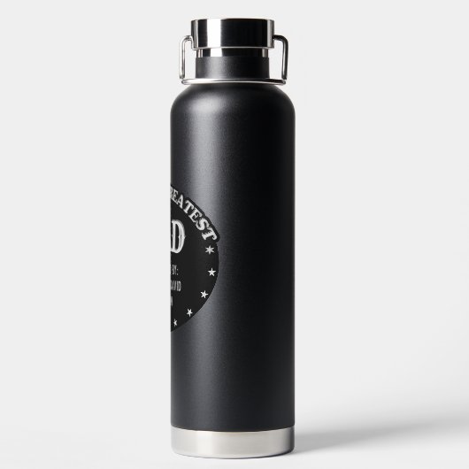 Wereld's Grootste Papa (op maat.) Geïsoleerde fles (Achterkant)