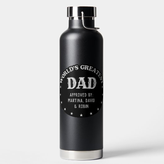 Wereld's Grootste Papa (op maat.) Geïsoleerde fles (Links)