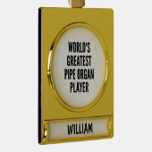 Werelds grootste pijp orgel speler verguld banner ornament (Rechts)