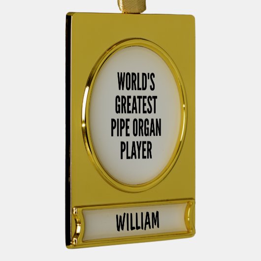 Werelds grootste pijp orgel speler verguld banner ornament (Rechts)
