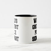 Werelds grootste politiesergeant tweekleurige koffiemok (Center)