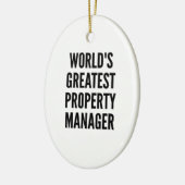Werelds grootste property manager keramisch ornament (Links)