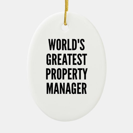 Werelds grootste property manager keramisch ornament (Voorkant)