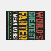 Werelds Grootste Scheet I Mean Vader Vaderdag Fleece Deken (Voorkant (Horizontaal))