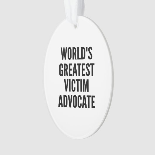 Werelds grootste slachtofferadvocaat ornament (voorkant)