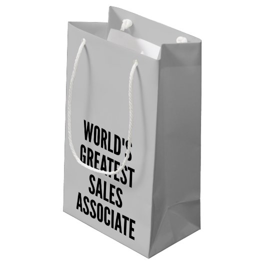 Werelds grootste verkoopmedewerker klein cadeauzakje (Achterkant Gekanteld)
