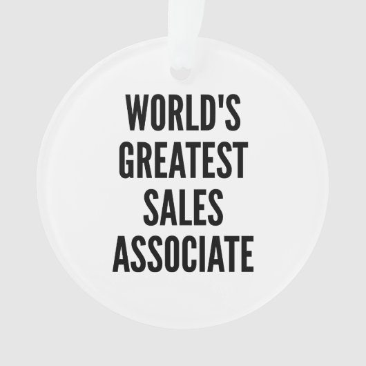 Werelds grootste verkoopmedewerker ornament (voorkant)