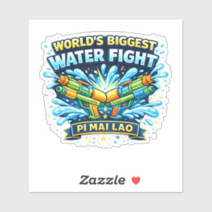 Werelds Grootste Watergevecht – Pi Mai Lao Sticker