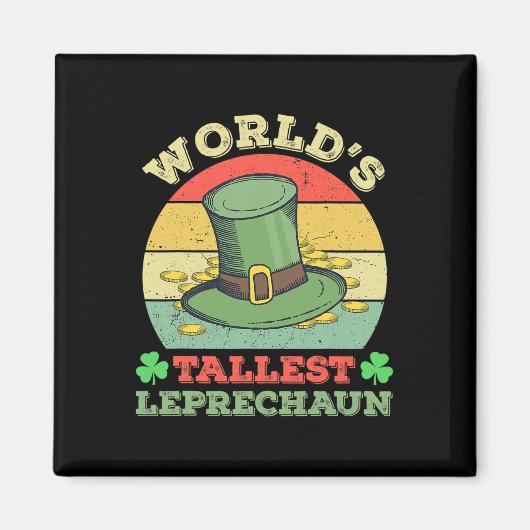 Werelds hoogste kabouter Iers grappig St. Patrick Magneet (Voorkant)