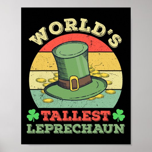 Werelds hoogste kabouter Iers grappig St. Patrick Poster (Voorkant)