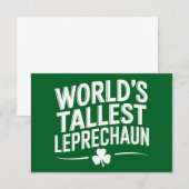 Werelds hoogste kabouter St. Patrick's Day Bedankkaart (Voorkant / Achterkant)